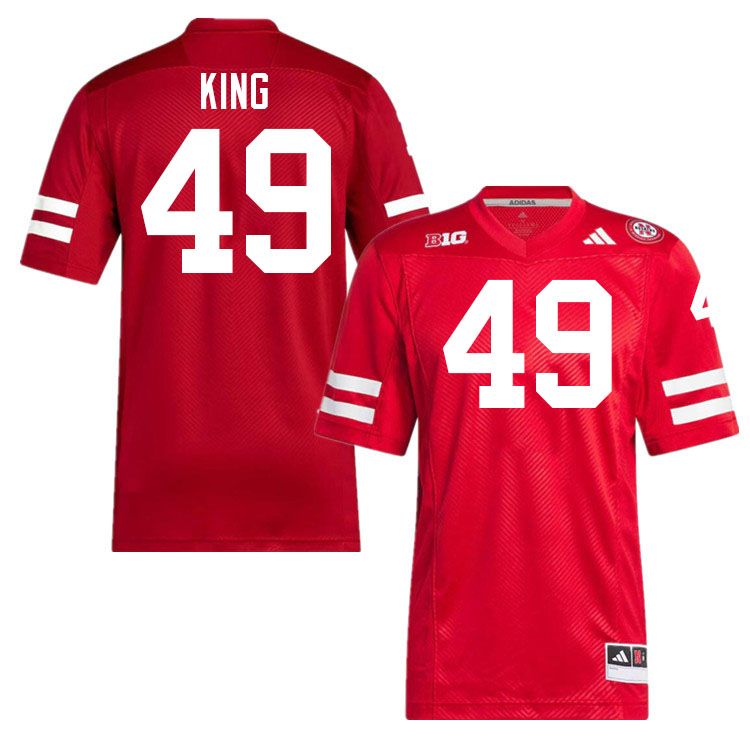 Men #49 Danny King Nebraska Cornhuskers College Football Jerseys Stitched Sale-Scarlet